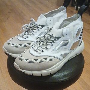 Valentino Garavani White and Light Gray Men's Sneakers